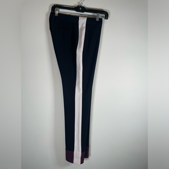 Aritzia Wilfred Alara Color Block Trouser Pants Black Burgundy Crepe Womens 4 - Picture 12 of 13